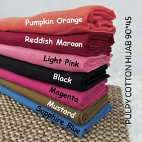 Large size (90*45) Pulpy cotton hijab - Pumpkin Orange