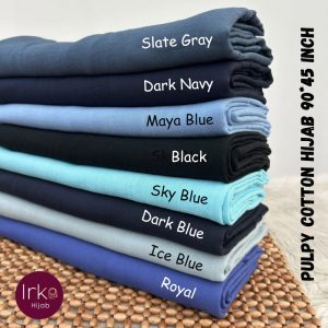 Large size (90*45) Pulpy cotton hijab - Ice Blue