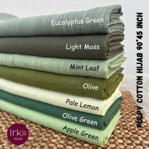 Large size (90*45) Pulpy cotton hijab - Light Moss