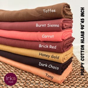 Large size (90*45) Pulpy cotton hijab - Carrot