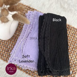 Lace Touch Cotton Hijab - Soft Lavender