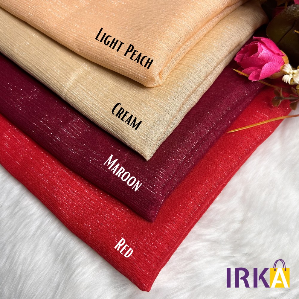 Beautiful Beige Color Imported Shiny Silky Party Cotton Hijab / Orna