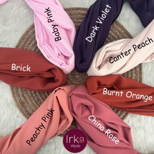 Irka Plain Georgette Hijab - Dark Violet