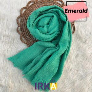 Crinkle Cotton Hijab - Emerald