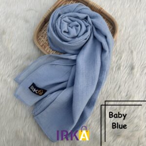 Whisper Woven Cotton Hijab - Baby Blue
