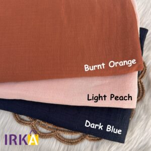 Crinkle Cloud Cotton Hijab - Dark Blue