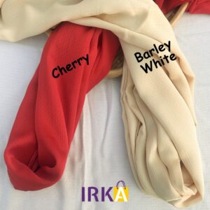 Pique Petal Georgette Hijab - Barley White