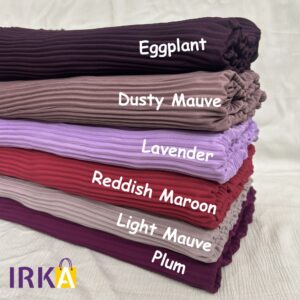 Vertical Crepe Hijab - Eggplant