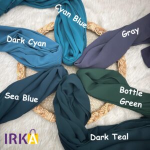 Irka Plain Georgette Hijab - Gray