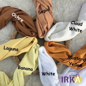 Irka Plain Georgette Hijab - White