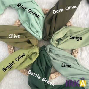 Irka Plain Georgette Hijab - Mint Green