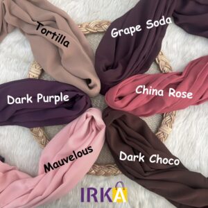 Irka Plain Georgette Hijab - China Rose