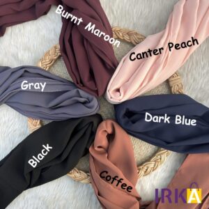 Irka Plain Georgette Hijab - Burnt Maroon