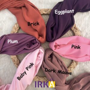Irka Plain Georgette Hijab - Baby Pink