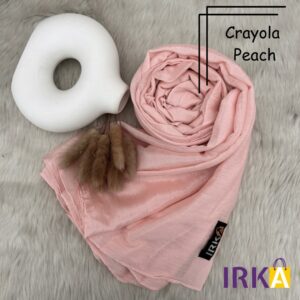 Chinnon Silk Hijab (90*41 inch) - Crayola Peach
