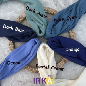 Irka Plain Georgette Hijab - Dark Aqua