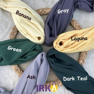 Irka Plain Georgette Hijab - Green
