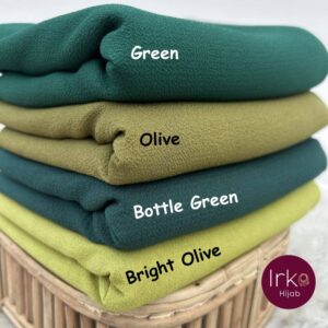 Babydoll Georgette Hijab - Bottle Green