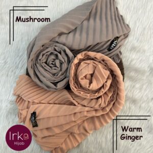 Dazzling Pleated Georgette Hijab - Warm Ginger