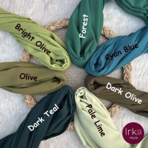 Irka Plain Georgette Hijab - Pale Lime