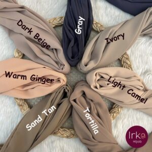 Irka Plain Georgette Hijab - Sand Tan