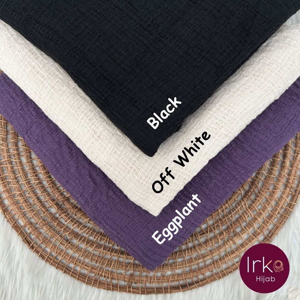 Malaysian Crinkle Cotton Hijab – Black