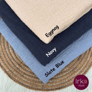 Malaysian Crinkle Cotton Hijab - Navy