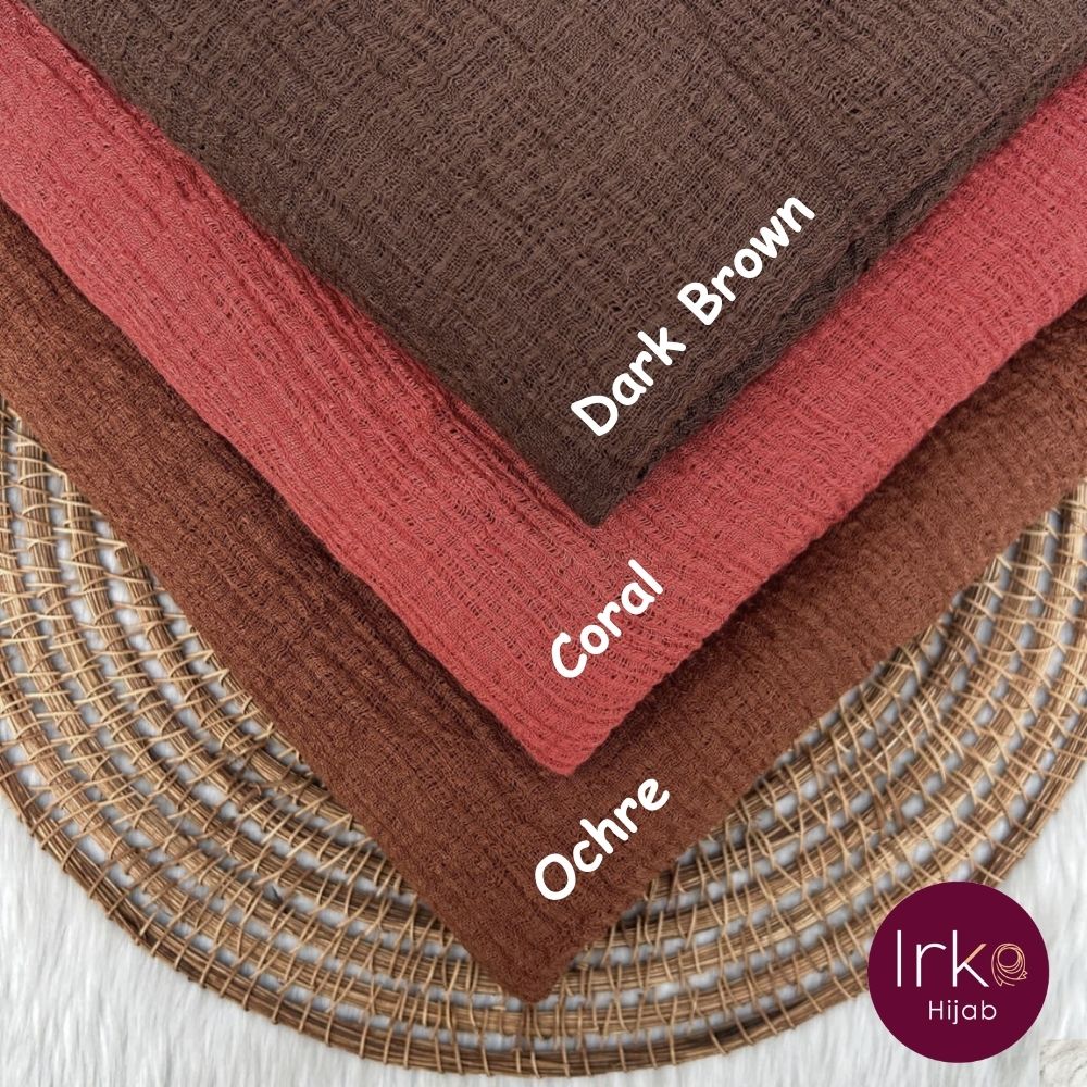 Malaysian Crinkle Cotton Hijab – Dark Brown