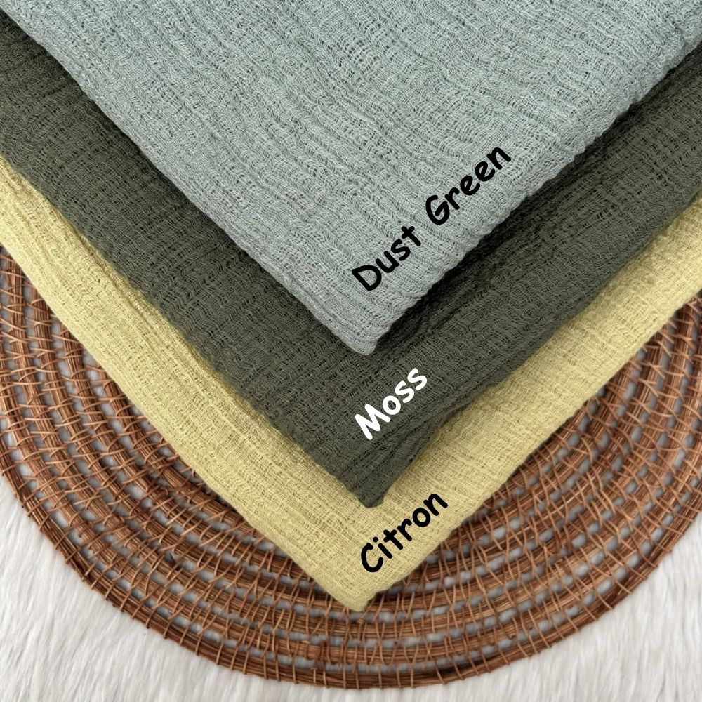 Malaysian Crinkle Cotton Hijab – Moss