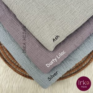 Malaysian Crinkle Cotton Hijab - Silver