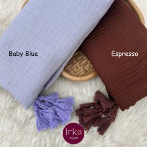 Artisan Weave Tassel Hijab - Baby Blue