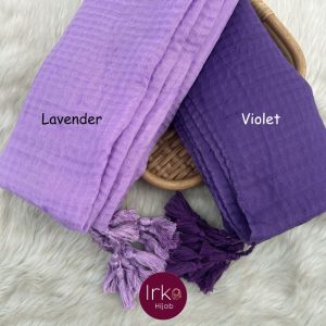 Artisan Weave Tassel Hijab - Lavender