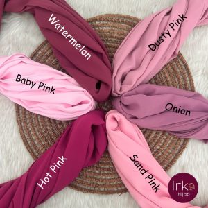 Irka Plain Georgette Hijab - Watermelon